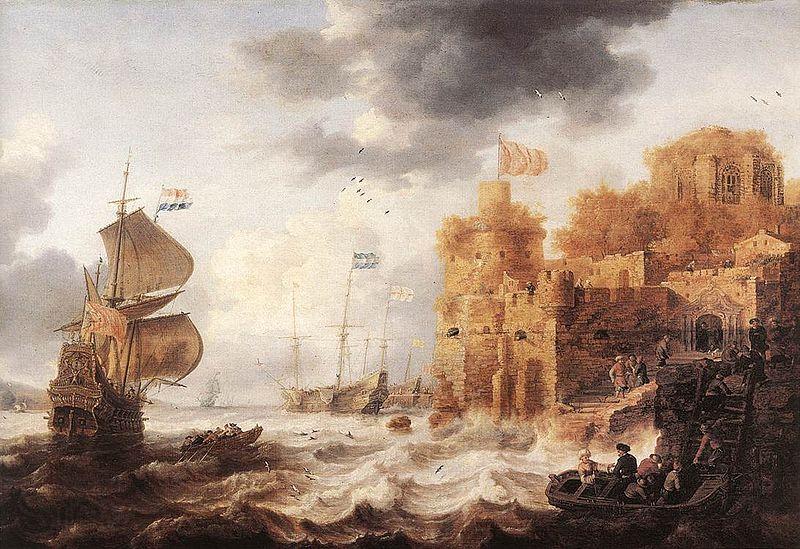 Bonaventura Peeters An Oriental Harbour Spain oil painting art